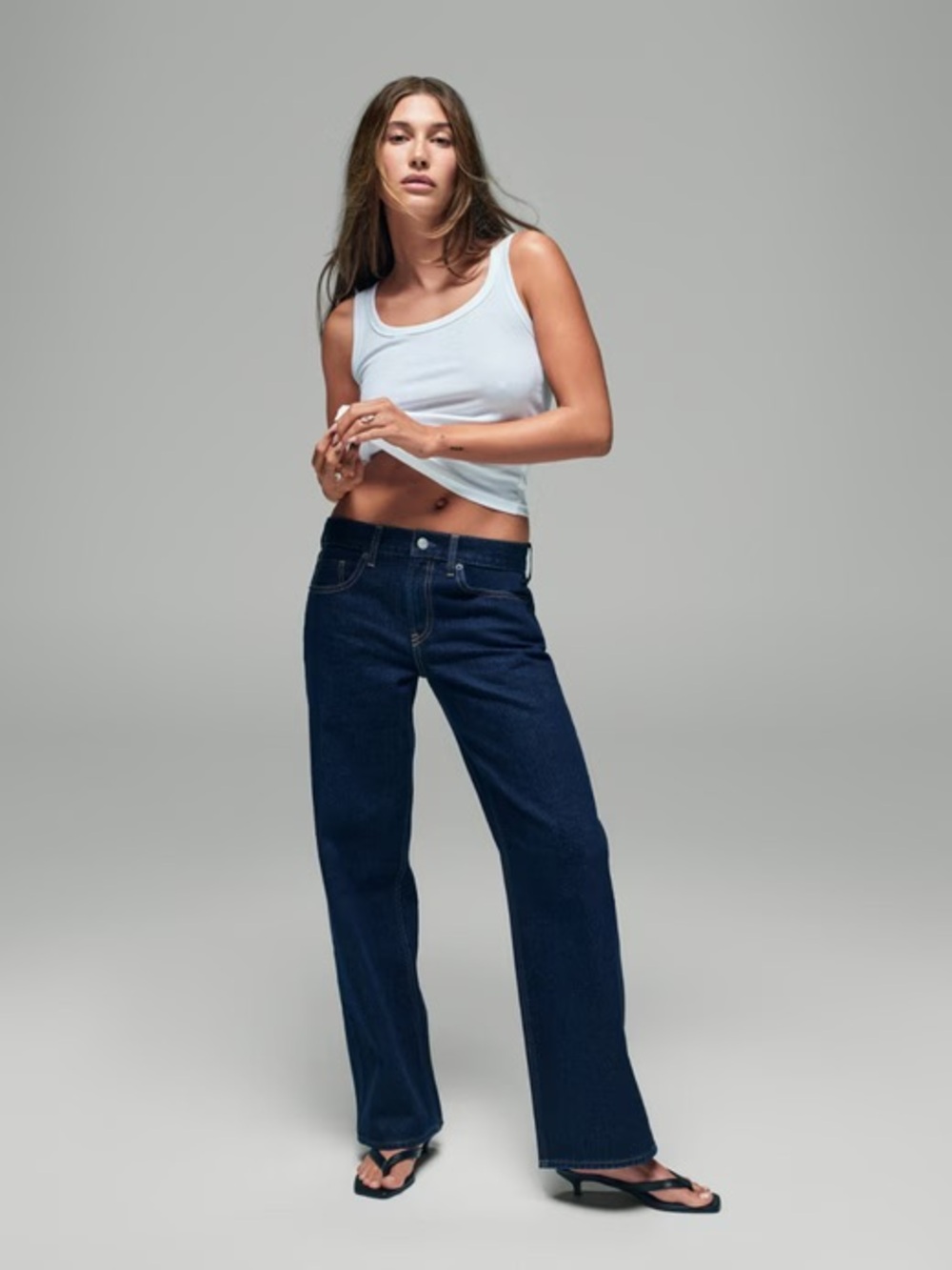 GAP The Hailey Low Rise Loose Jean in Midnight Indigo